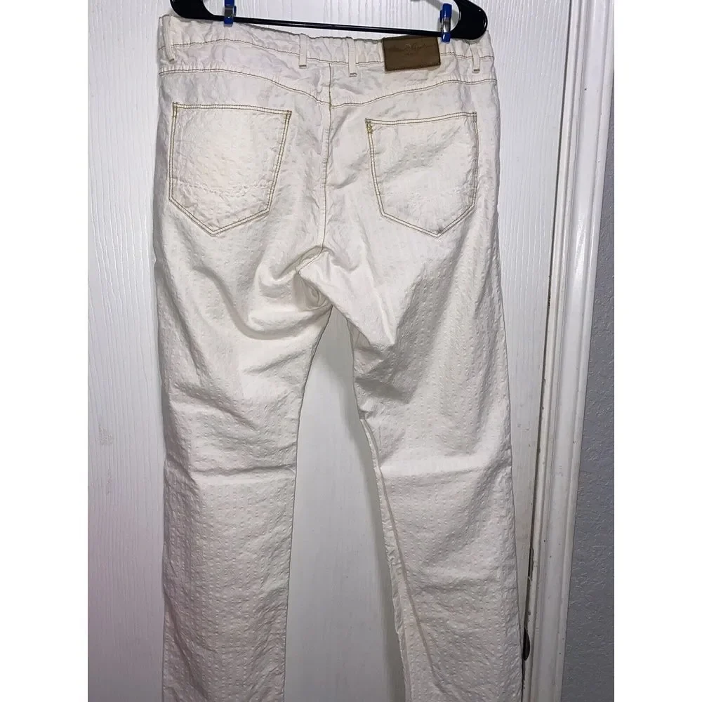 Robert Graham Jeans Classic Yates Mens Pants Size 36/32‎ Off White/Ivory